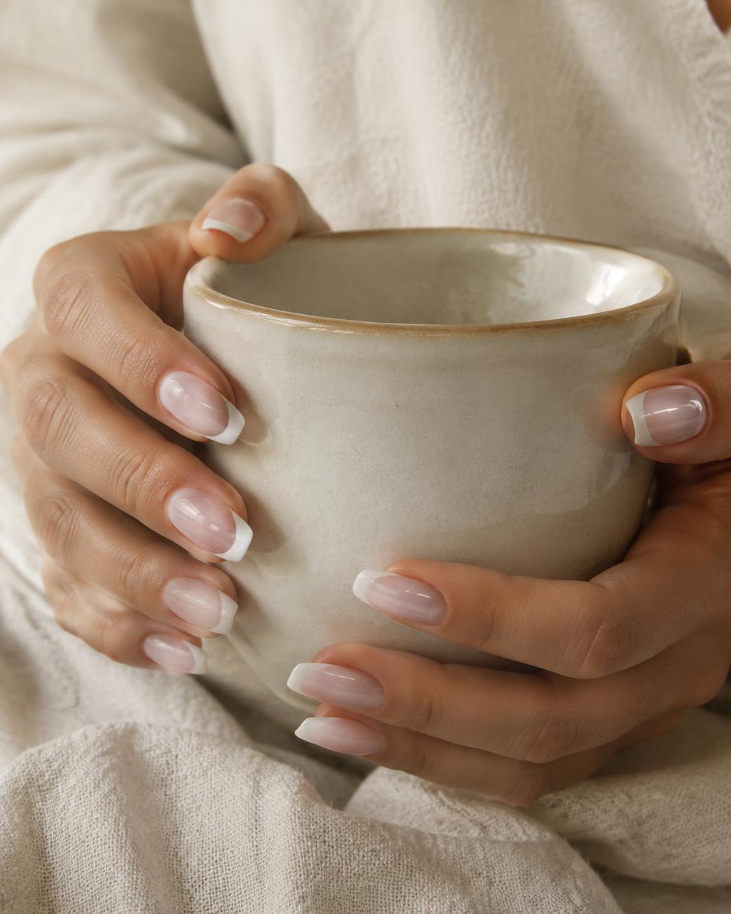Milky French tips